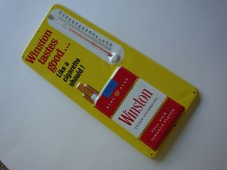 Vintage Winston Cigarette Advertising Thermometer - 2