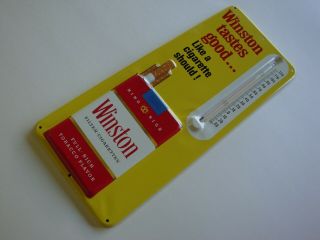 Vintage Winston Cigarette Advertising Thermometer - 3