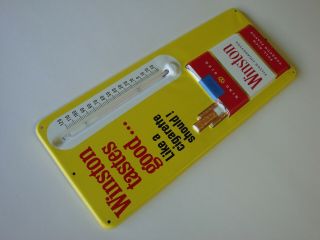 Vintage Winston Cigarette Advertising Thermometer - 4