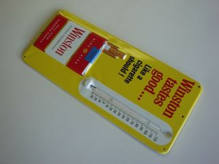 Vintage Winston Cigarette Advertising Thermometer - 5