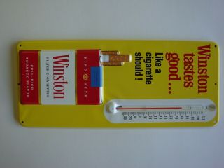 Vintage Winston Cigarette Advertising Thermometer - 6