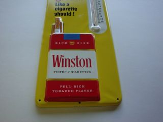 Vintage Winston Cigarette Advertising Thermometer - 7