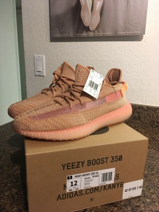Adidas Yeezy Boost 350 V2 Men Size 12 Clay (EG7490) in Hand 100 AUTHENTIC RARE 8