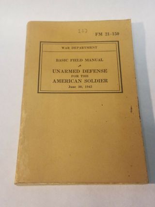 Ww2 Unarmed Defense Book For Soldiers.