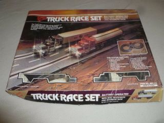 Boxed Speed Truck Race Set Battery Operated Vintage 1983