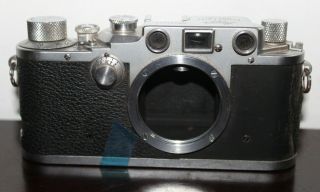 Rare Vintage Leica Iiic War Time Rangefinder Camera With Case