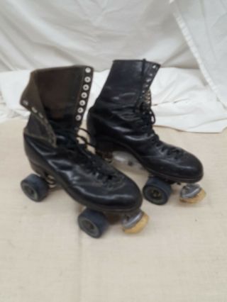 Vtg Betty Lytle Styled By Hyde Leather Roller Skates Men 