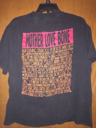 Vtg Rare 90 Mother Love Bone Shirt Brockum Pearl Jam Soundgarden Nirvana XL 7