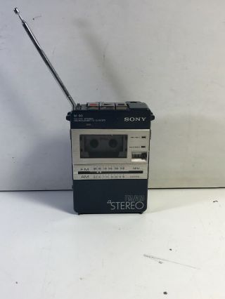 Vintage Nos 1982 Sony M - 80 Microcassette Player Recorder W/ Am/fm Radio Walkman