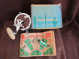 Rare Vintage Penn No.  349h Master Mariner Big Game Reel W/box - Exec Cond