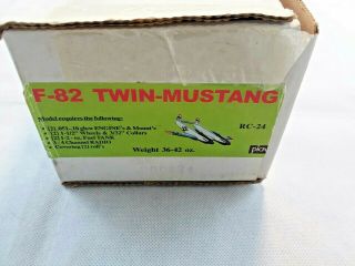 Vintage F - 82 Twin Mustang Model Airplane 1/12 RC - 24 Pica Appears 12