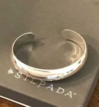 Silpada Sterling Silver Bracelet B0743 RARE Polished Dome 2.  5 