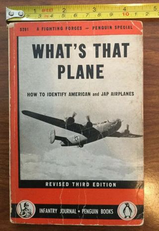 1943 World War Two “what’s That Plane” Identification Paperback Book