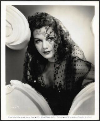Stunning Exotic Beauty Maria Montez Vintage 1944 Alluring Mysterious Photograph