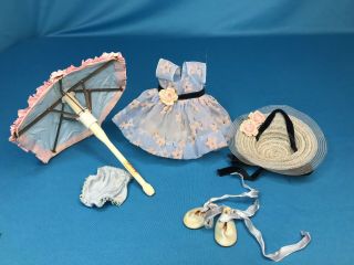 Vintage Ginny Doll Medford Tag Bon Bon 584 Dress Shoes Umbrella Hat Complete