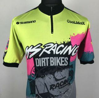 Vintage 80s/90s MS Racing Motocross Jersey Men ' s Size M Dirt Bikes MSR Very Rare 2