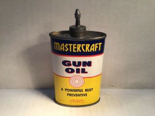 Vintage Mastercraft Oil Can Lead Handy Oiler NOS Full 3 House Rare Gun Browning 2