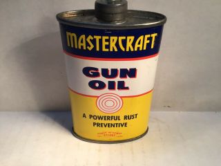 Vintage Mastercraft Oil Can Lead Handy Oiler NOS Full 3 House Rare Gun Browning 3