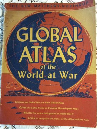 Global Atlas of the World At War,  1943 The Matthews Northrup Recognize Plane 5