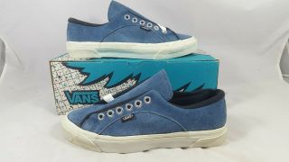 Vintage Vans Lampin Shoes Light Blue Suede Made Usa Men 