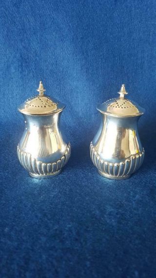 Quality Pair 19th Cent Victorian Sterling Silver Pepperettes H/m Ldn 1881 96g