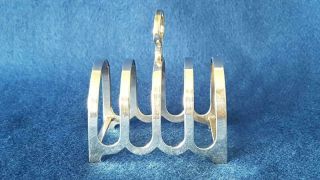 Compact Art Deco Wm Drummond Australia Sterling Silver 4 Slice Toast Rack 47g