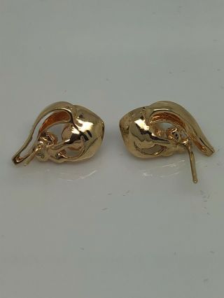 Vintage 14k Gold Pearl & Diamond Earrings 4