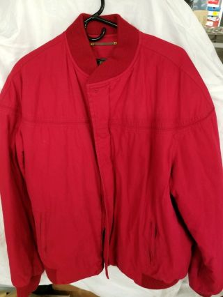 Vintage Derby Of San Francisco Mens Red Bomber Jacket Coat 2xl Paisley Lining