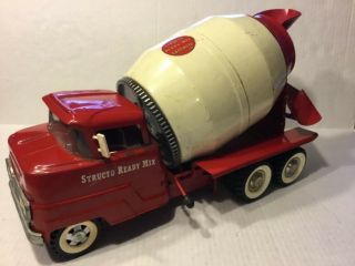 Structo Readymix Pressed Steel Cement Truck Vintage 1950s
