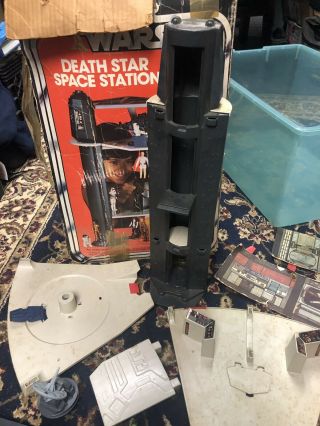 Vintage Star Wars Death Star 1977 Kenner Space Station Playset Box Auth