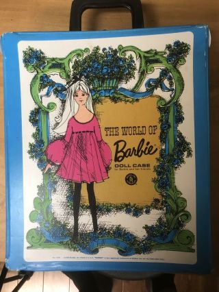 Vintage The World Of Barbie Double Doll Case Mattel 1968 Made In Usa