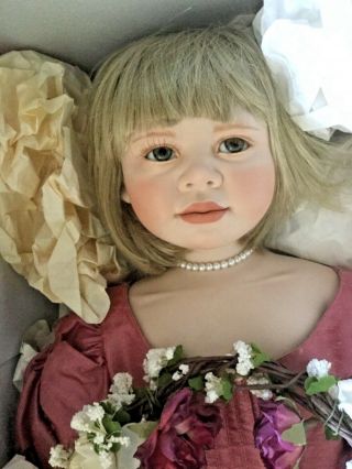 Rare Porcelain Doll Annelies By Christine Orange 2 Of 8 1996