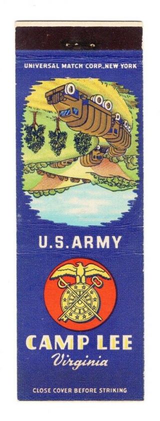 Matchbook: U.  S.  Army Quartermaster Corps - Camp Lee,  Virgina
