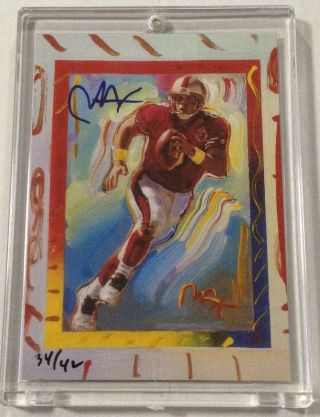 1997 Topps Gallery Steve Young Peter Max Serigraphs Auto Autograph 34/42 Rare