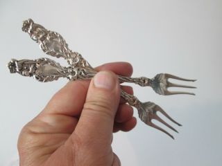 2 - Lily 1902 - Whiting - Sterling - 6 In Seafood Forks