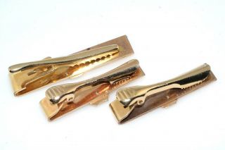 3pc Bell Telephone Service Tie Tacs Diamond Gold Filled 5