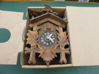 Vintage August Schwer Brass Cuckoo Clock Still In The Box