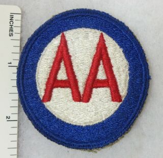 Ww2 Vintage Us Army Anti - Aircraft Artillery Command Aa Patch Cut Edge