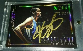 Kevin Durant 2016 - 17 Noir Spotlight Signatures Acetate Warriors Auto /125 Rare