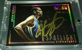 KEVIN DURANT 2016 - 17 NOIR SPOTLIGHT SIGNATURES ACETATE WARRIORS AUTO /125 RARE 3