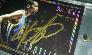 KEVIN DURANT 2016 - 17 NOIR SPOTLIGHT SIGNATURES ACETATE WARRIORS AUTO /125 RARE 9