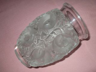 Vintage Lalique France Crystal Art Glass Bagatelle Bird Vase Signed 6 3/4 