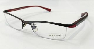 Alain Mikli A0694 23 Matte Red Black Frame Vintage Eyeglasses 53mm
