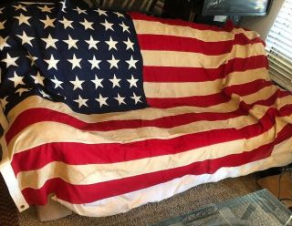 Large Vintage Usa Wwll 48 Star American Flag 5 