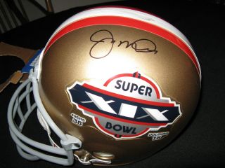 Joe Montana San Francisco 49ers Signed Rare Sbxix Helmet Montana Hologram