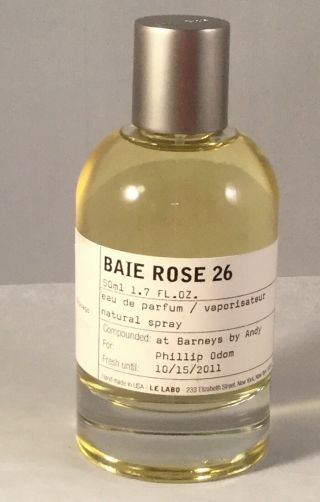 Le Labo Baie Rose 26 Chicago Unisex Parfum 100ml Vintage 2011