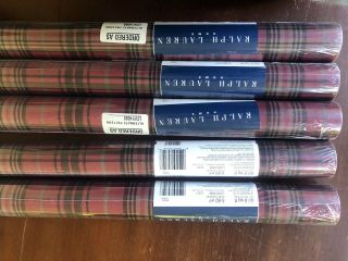 VINTAGE STOCK RALPH LAUREN CLASSIC PLAID WALLPAPER LCW014008 5 Dbl Rolls 3