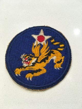 Wwii Us Army Air Force Flying Tigers 14th Corps Cut Edge Patch Ww2