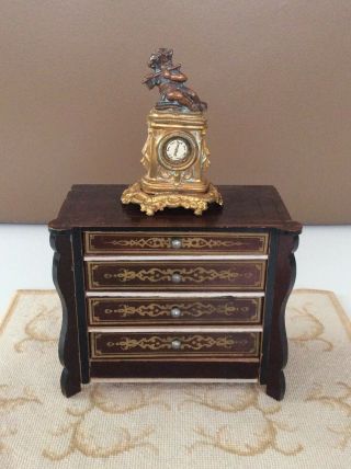 Elegant Antique German Biedermeier Boulle Dresser