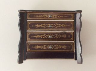 Elegant Antique German Biedermeier Boulle Dresser 3